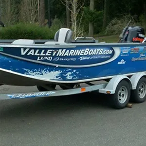 Boat Wrap with Vinyl Cut Graphics