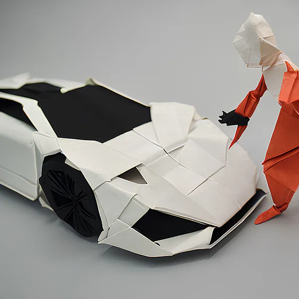 origami car wrap pic